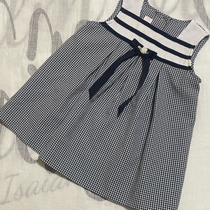 Bonnie Baby Navy and White Checkered Bodysuit